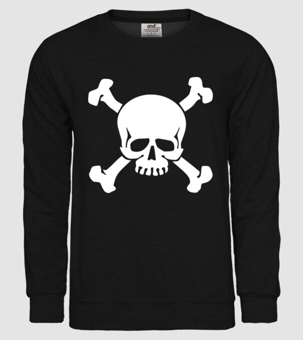 craniu 2 model negru pe tricou