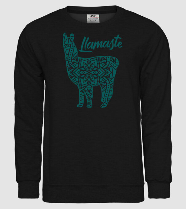 Lamaste unicolor model negru pe tricou