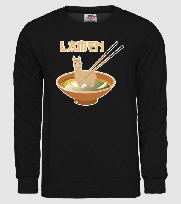 Lamen model negru pe tricou