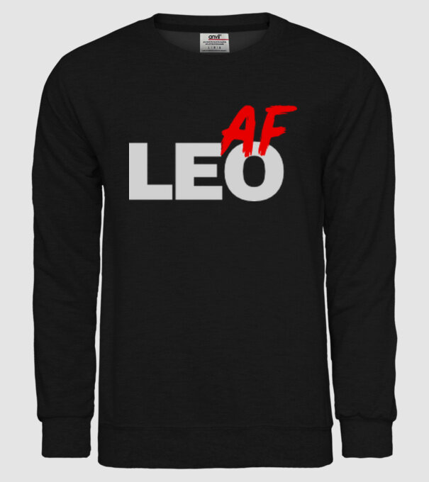 LEO as fuck model negru pe tricou
