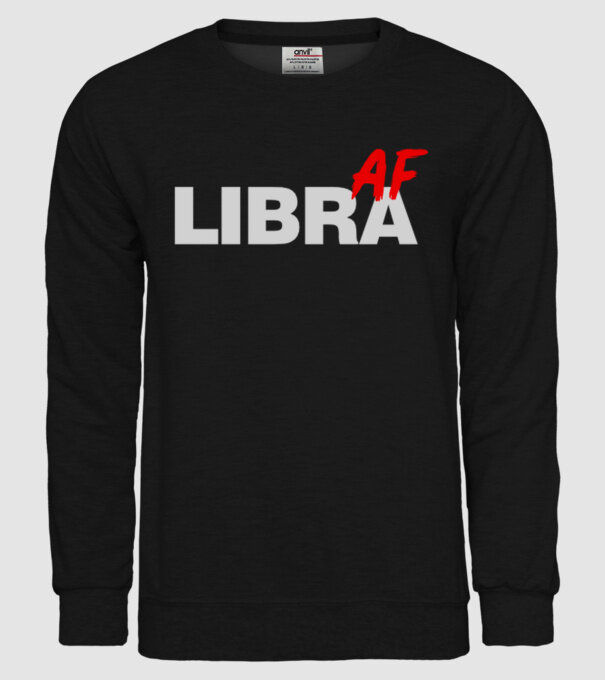 LIBRA as fuck model negru pe tricou