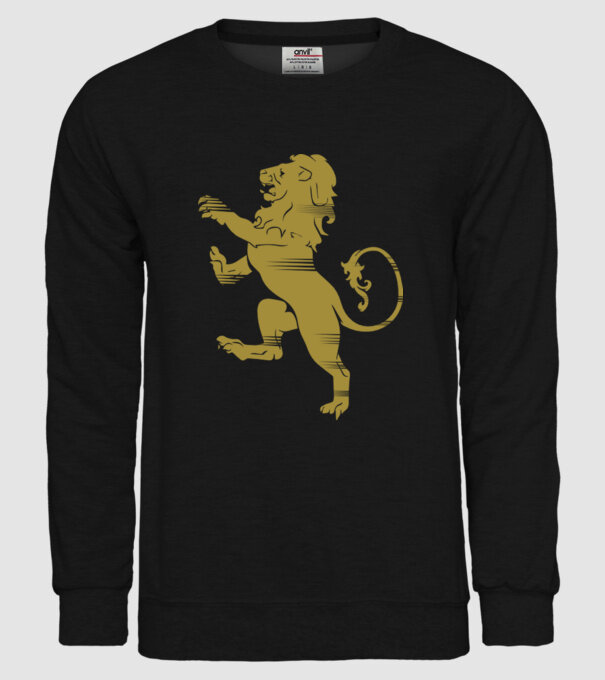 Lion Rampant model negru pe tricou
