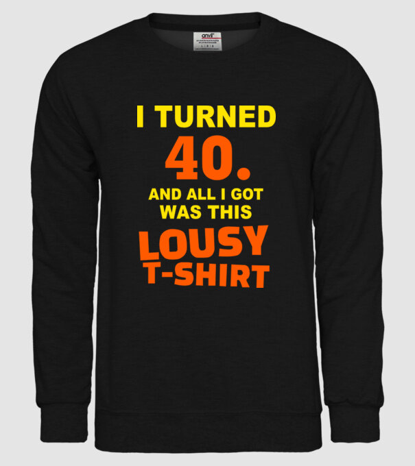 Lousy T-shirt 40 model negru pe tricou