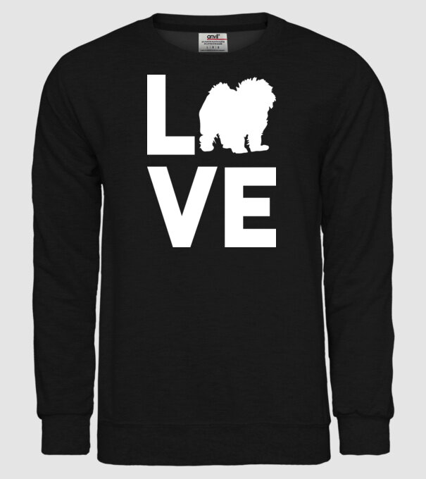 LOVE Bolognese model negru pe tricou