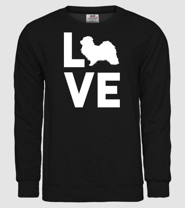 LOVE Havanese model negru pe tricou