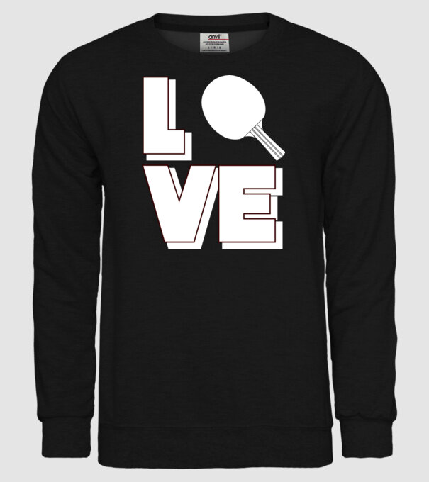 Love pingpong model negru pe tricou