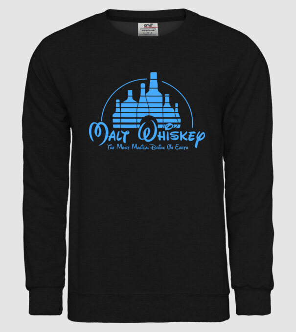 Malt Whiskey model negru pe tricou