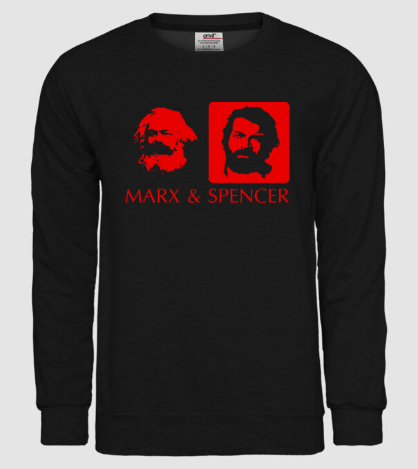 MARX and Spencer model negru pe tricou