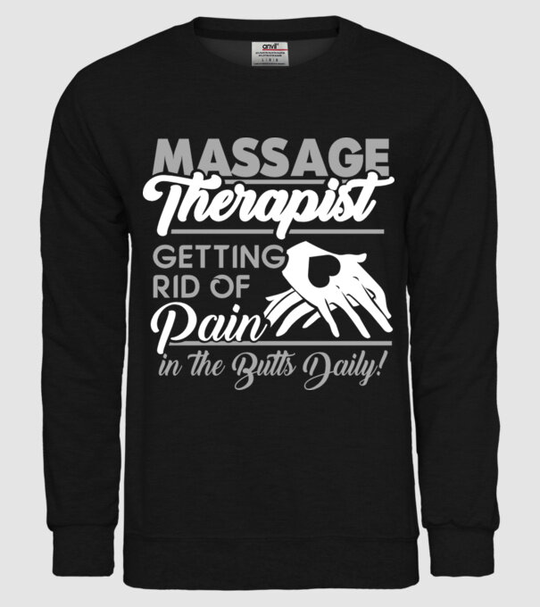 Massage pain model negru pe tricou