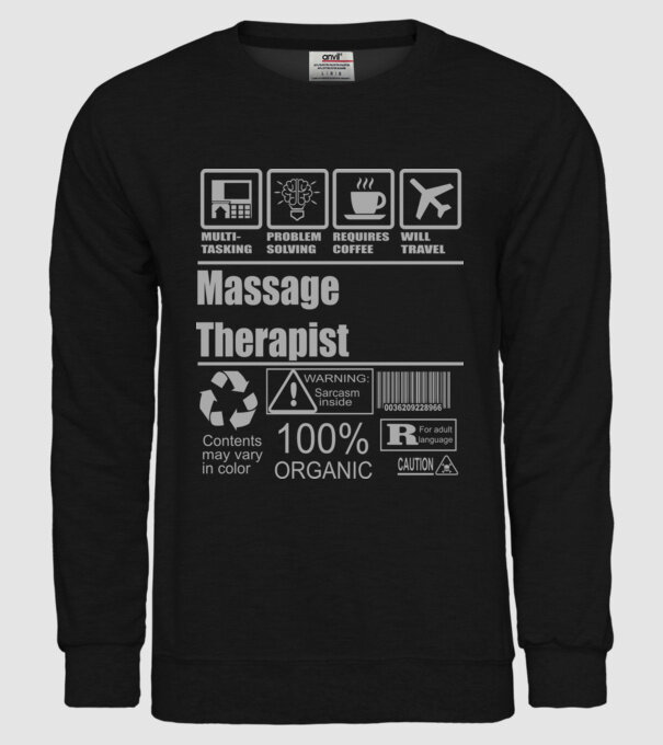 Massage Theraphist model negru pe tricou