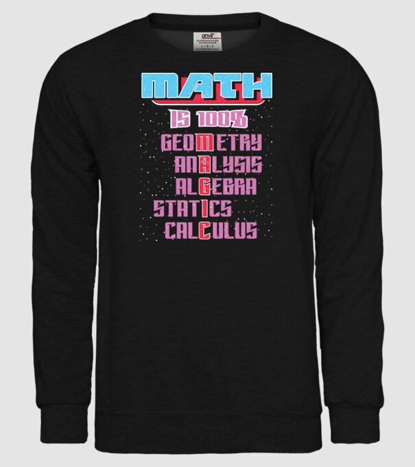 MATH magic retro prespălat model negru pe tricou