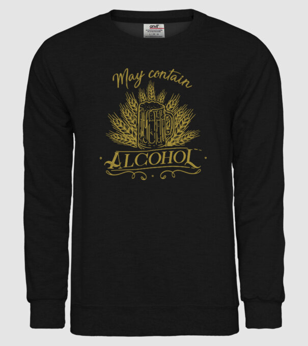 May contain alcohol2 model negru pe tricou