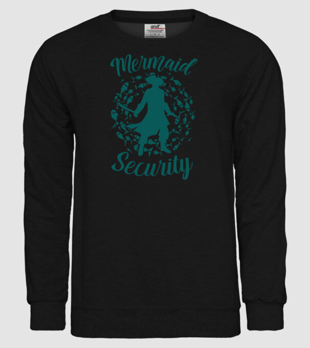 Mermaid Security boys model negru pe tricou