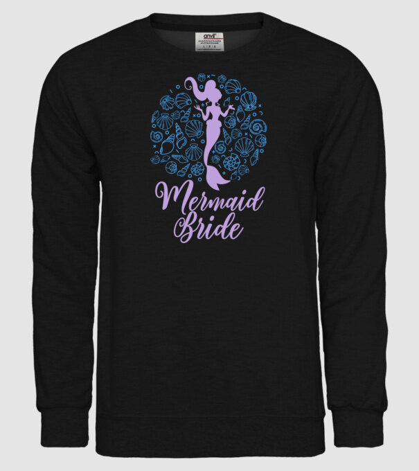 MermaidTeam Bride model negru pe tricou