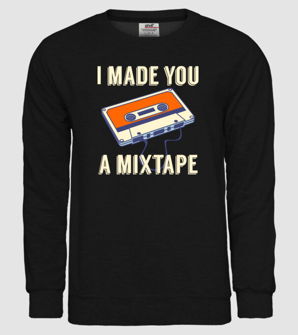 Mixtape model negru pe tricou