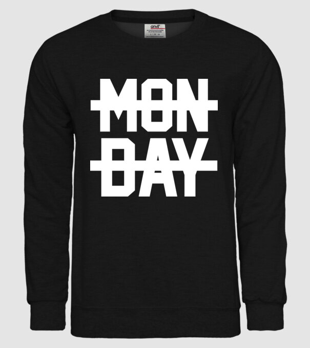 Monday model negru pe tricou