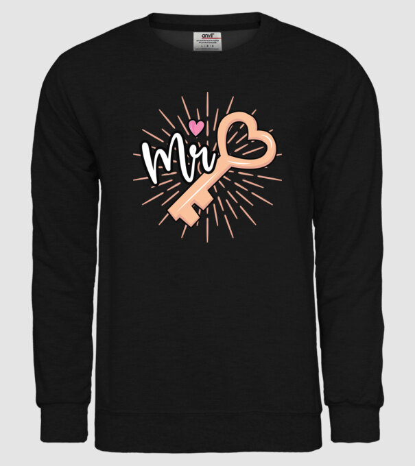 Mr key to the heart model negru pe tricou