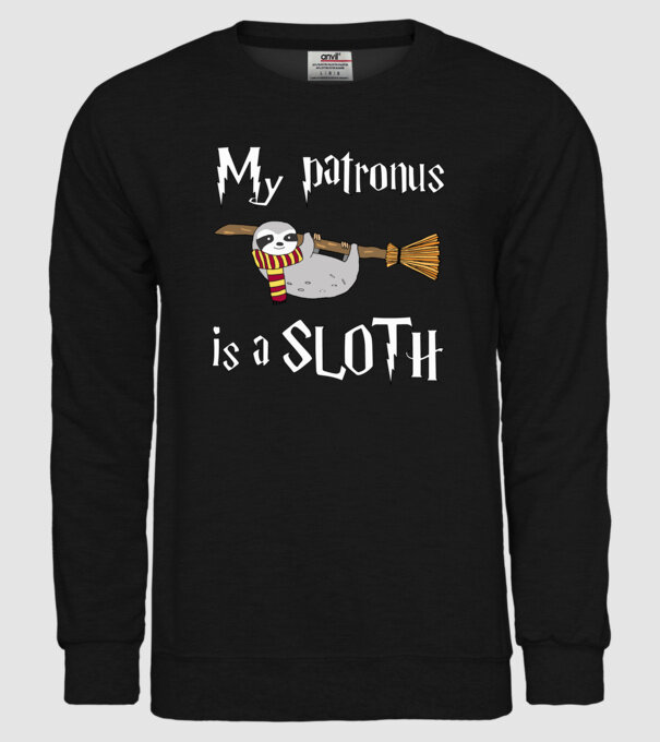 my patronus is a sloth model negru pe tricou