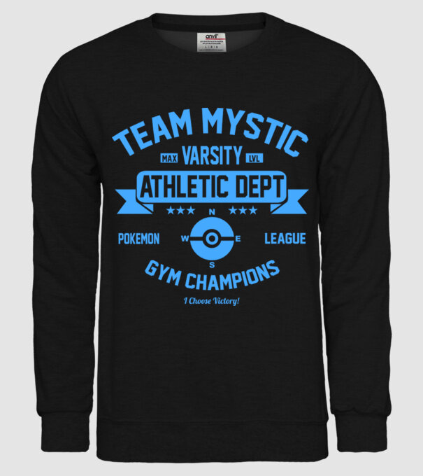 Mystic champions model negru pe tricou