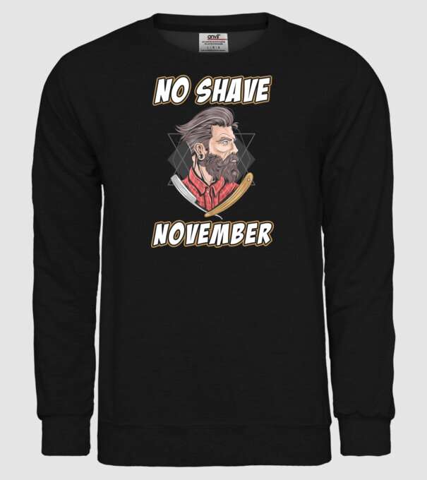 No shave November model negru pe tricou