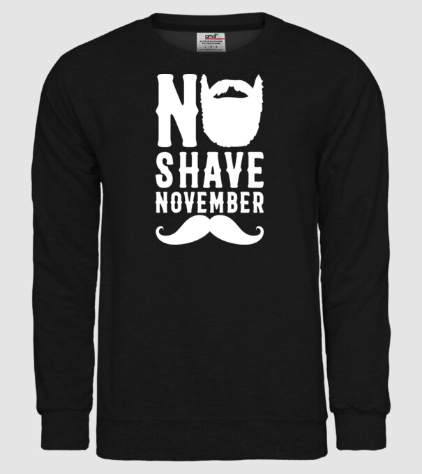 No shave november model negru pe tricou