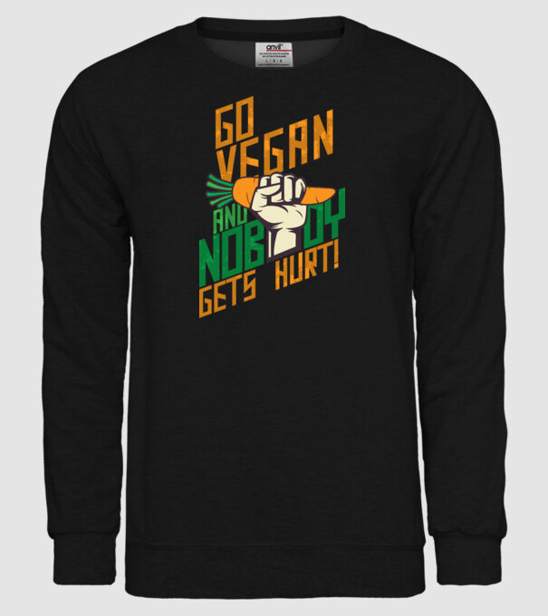 nobody get hurt vegan model negru pe tricou