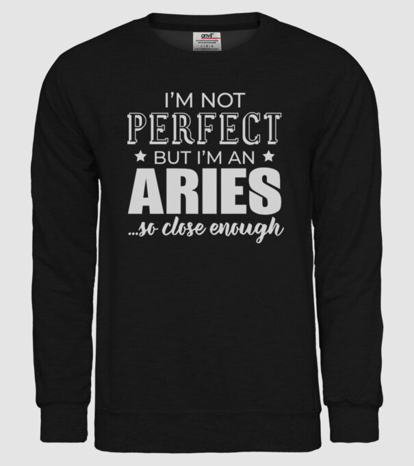 Not perfect, but ARIES model negru pe tricou