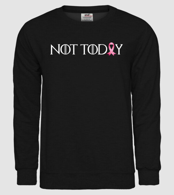Not today model negru pe tricou