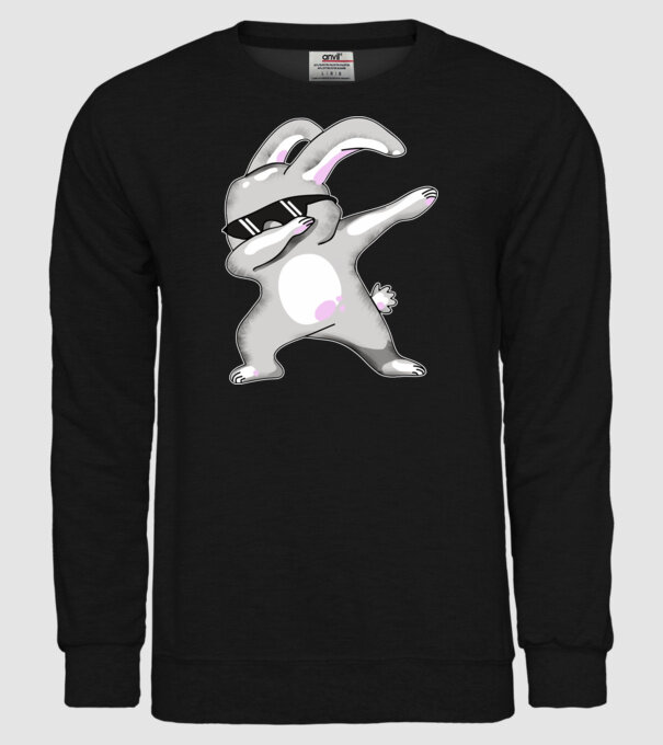 Iepuraș DAB model negru pe tricou