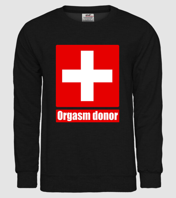 orgasm model negru pe tricou