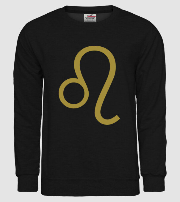 Leo Horoscope model negru pe tricou