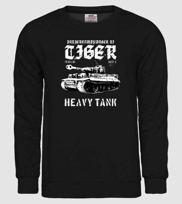 Panzer VI tiger model negru pe tricou