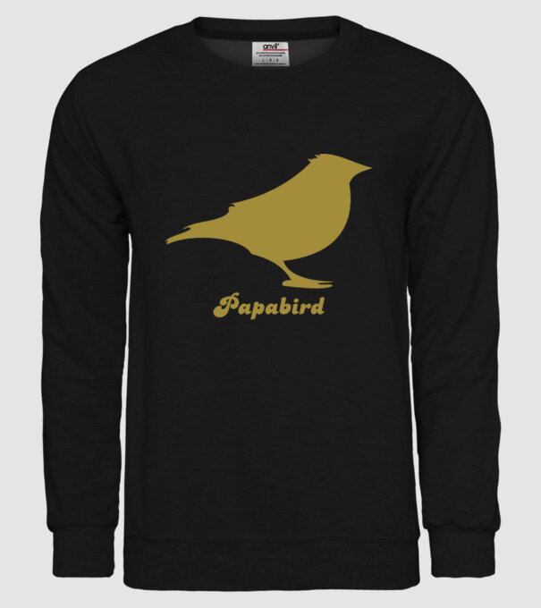 Papa bird model negru pe tricou