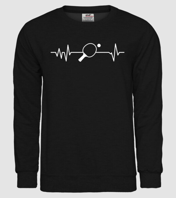 Ping pong ekg model negru pe tricou