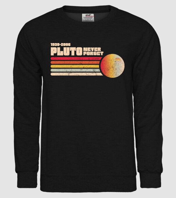 pluto model negru pe tricou
