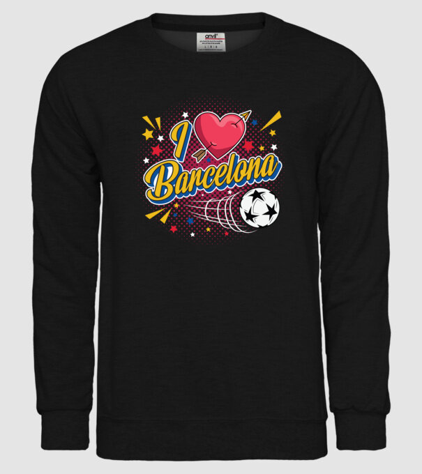 Popart Barcelona model negru pe tricou