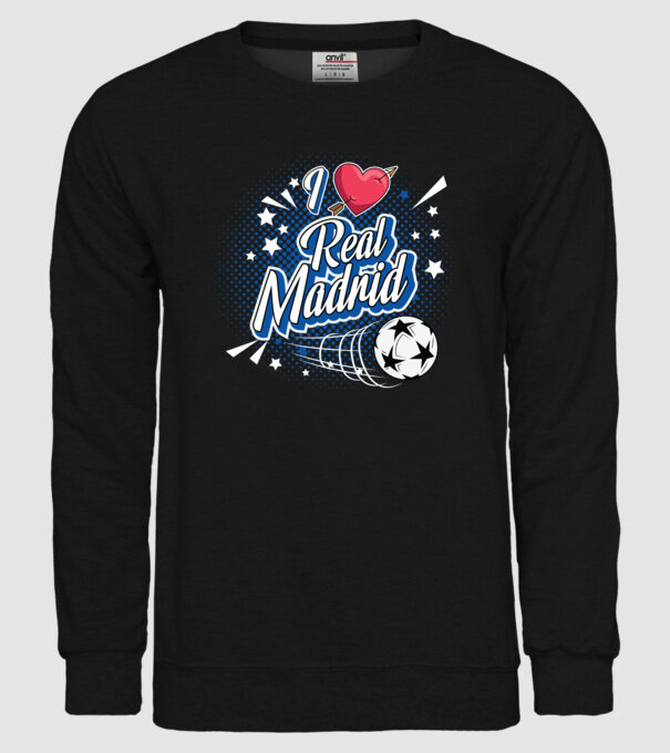 Popart RealMadrid model negru pe tricou