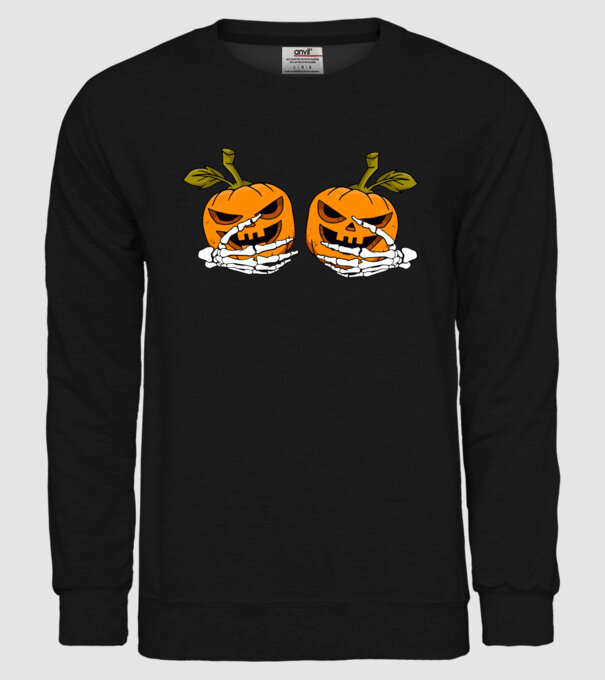 Pumpkin titts model negru pe tricou