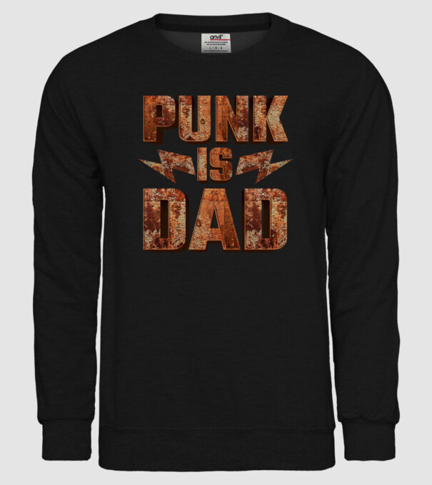 PUNK IS DAD model negru pe tricou