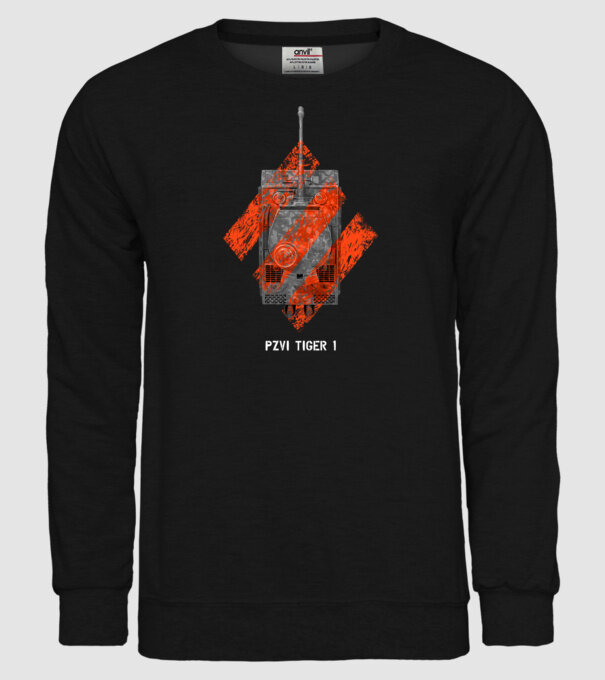 PZVI Tiger 1 heavy wot class model negru pe tricou