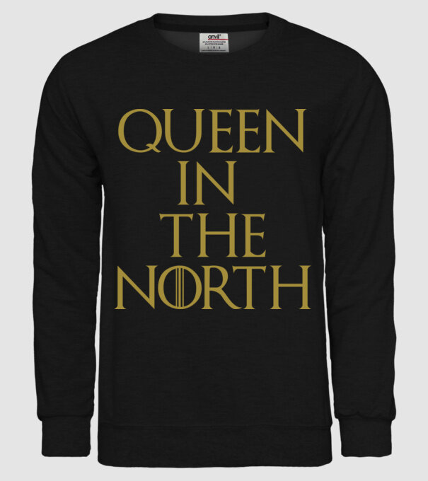 Queen in the North model negru pe tricou