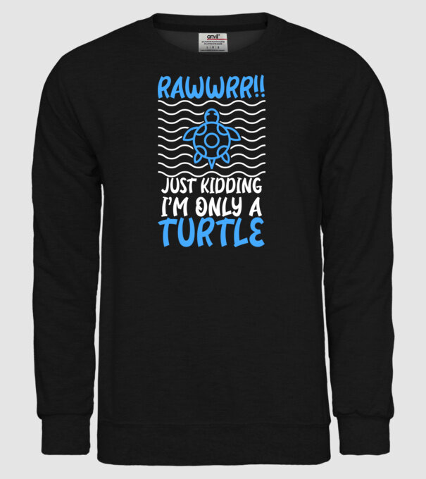 Rawwr turtle model negru pe tricou
