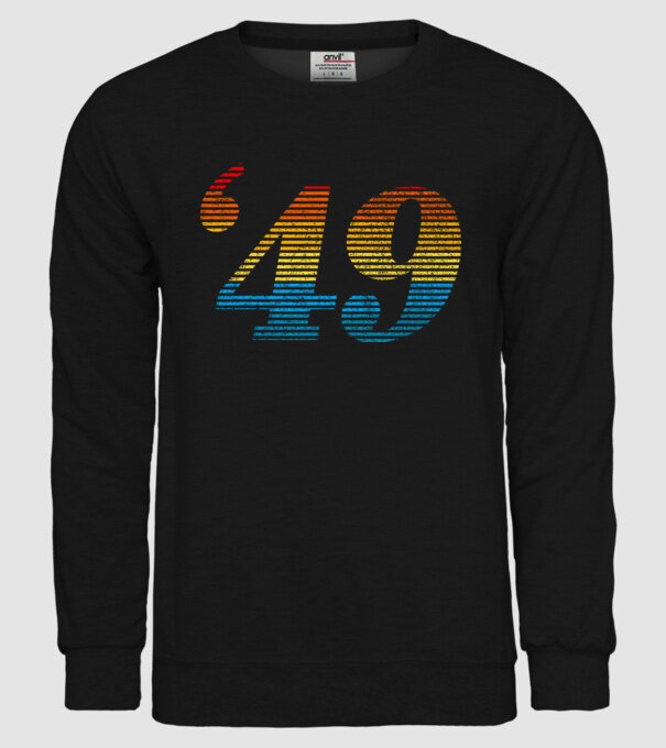 Retro Birthday 1949 model negru pe tricou