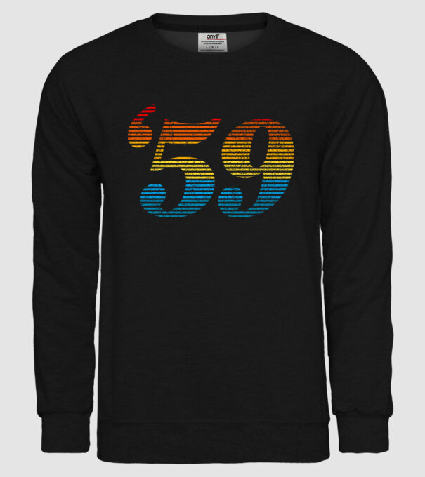 Retro Birthday 1959 model negru pe tricou