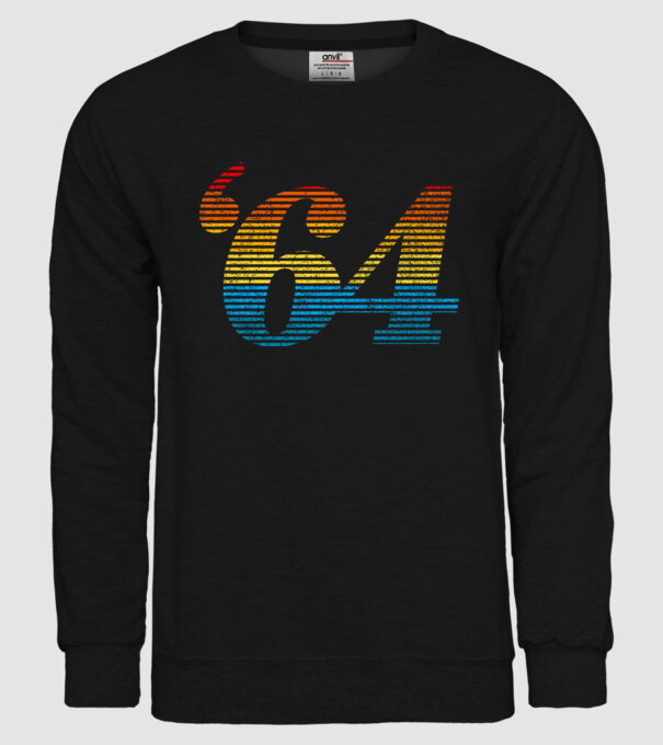 Retro Birthday 1964 model negru pe tricou