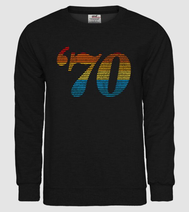 Retro Birthday 1970 model negru pe tricou