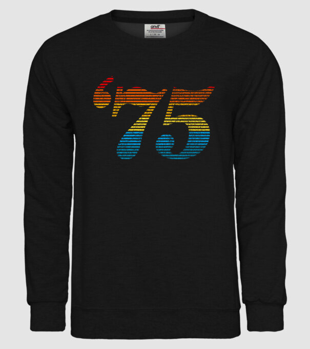 Retro Birthday 1975 model negru pe tricou