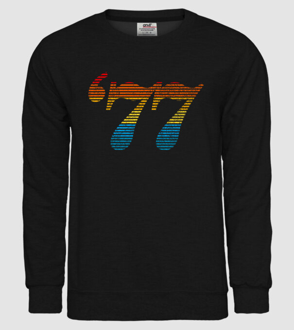 Retro Birthday 1977 model negru pe tricou