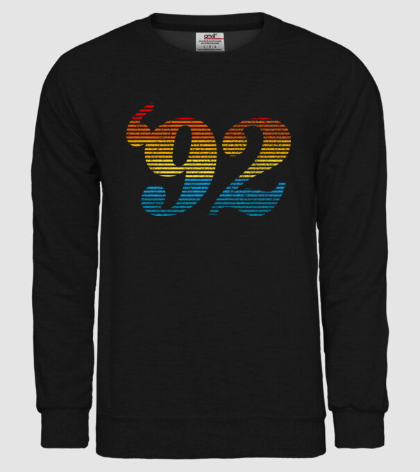 Retro Birthday 1992 model negru pe tricou