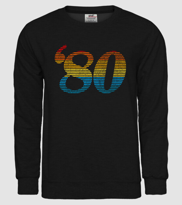Retro Birthday 1980 model negru pe tricou